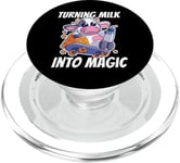 Transformer le lait en machine à fromage magique avec humour d'élevage de vache laitière PopSockets PopGrip pour MagSafe