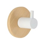 Tendance - patere simple bambou metal peint 3M - blanc