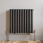 iBathUK Belgravia Radiator, Vertical Single Flat Panel, Central Heating Column Designer Radiators for Bathroom/Kitchen/Living Room- 1600x228mm,Anthracite