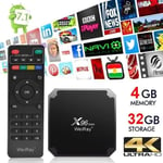 TV BOX - WEIRAY 4Go + 32Go X96mini Décodeur Multimédia Smart Android 7.1Amlogic S905W Quad Core 4K HDTV HDR WiFi