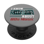 Je sais tout sur la musique des années 80 - Amateur de musique rétro des années 80 PopSockets PopGrip Adhésif