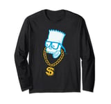 The Simpsons Bart Simpson Skull Bling Long Sleeve T-Shirt