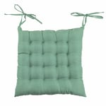 GALILEO Coussin de Chaise à Lacets 40 x 40 cm, Effet Lin, Vert Sauge, Sibylle