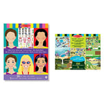 Melissa & Doug Reusable Sticker Books for 3+ Year Olds, Make a Face Sticker Book, Plane Activities & Reusable Sticker Books for 3+ Year Olds, Habitats & Nature Sticker Book, Plane Activities Toddlers