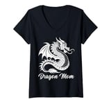 Womens Dragon Mom Tee Fantasy Mother Mythical Mama Mummy Dragons V-Neck T-Shirt