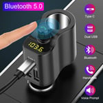 Tyyppi C Pikalaturi Langaton auton MP3-soitin Bluetooth 5.0 Handsfree Kit FM-modulaattori Kaksoislaturit USB Flash musiikkivastaanotin