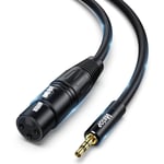 Câble Xlr Femelle Vers Jack 3,5Mm, Câble Jack Stéréo Équilibré Vers Xlr Compatible Avec Ipod Téléphone Microphone Table De Mixage Chaîne Hifi Enceinte Amplificateur 3M