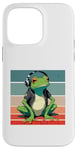 Coque pour iPhone 14 Pro Max Frog Headphones Music Chill Cool Veste décontractée