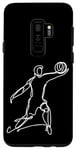 Coque pour Galaxy S9+ Croquis d'un garçon de volley-ball