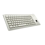 CHERRY G84-4400, Compact Keyboard with Trackball, US-Layout (QWERTY), Wired (PS/2-Connection), 2 Mouse Keys, Mechanical CHERRY ML Switches, Grey