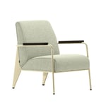 Vitra - Fauteuil de Salon, Base Ecru,, Dark Oak, Fabric Cat. F100 Nubia Col. 03 Cream/Sand - Fåtöljer - Jean Prouvé - Beige - Metall/Trä/Skum