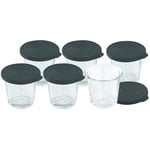 Lot de 6 verrines avec couvercle pour Cookeo Moulinex XA606000