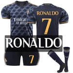 23-24 Real Madrid Bortal Royal Blue Tröja Nr. 10 Modric 7 Pooh C Ronaldo 5 Bellingham Fotbollströja NR.7 RONALDO NR.7 RONALDO-Xin NO.7 RONALDO 22