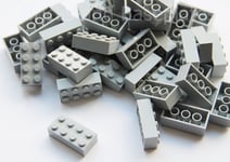 LEGO BRICKS 200 x LIGHT GREY 2x4 Pin - From New Sets Sent in a Clear Sealed Bag