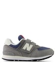 New Balance Kids Boys 574 Trainers - Grey, Grey, Size 2 Older