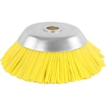 Tête Brosse débroussailleuse Universelle. Brosse Désherbage Gazon mauvaises herbes en nylon 200 x 25,4 mm Jaune