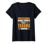 Womens Professional Miracle Worker Cool Trauma Surgery Practitioner V-Neck T-Shirt