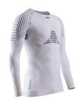 X-BIONIC Invent 4.0 T-Shirt de Sport Maillot de Compression Homme Manches Longues Blanc M
