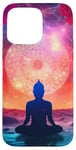 Coque pour iPhone 15 Pro Max Siège lotus méditation Yoga