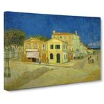 Vincent Van Gogh The Yellow House Classic Painting Canvas Wall Art Print Ready to Hang, Framed Picture for Living Room Bedroom Home Office Décor, 24x16 Inch (60x40 cm)