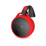 JAZ SBS Speaker Wizard 3W, Enceinte Musicale résistante à l'eau IPX6, Enceinte sans Fil avec dragonne et câble de Chargement, Rouge