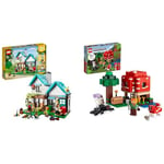 LEGO 31139 Creator 3 in 1 Cosy House Toy Set, Model Building Kit with 3 Different Houses plus & 21179 Minecraft The Mushroom House Set, Building Toy for Kids Age 8 plus, Gift Idea with Alex