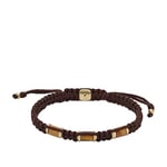 Fossil Bracelet for Men All Stacked Up Tiger's Eye Station Bracelet, Length: 400mm+50mm, Width: 8mm, JF04471710