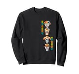 Dia de los Muertos Day of the Dead Sugar-Skulls Vertical Sweatshirt