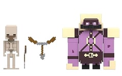 Minecraft Mattel Legends Pigmadillo vs Skeleton