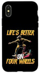 Coque pour iPhone X/XS Skateboard Lovers Skater Board pour hommes