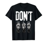 Funny Hear See Speak No Evil Gothic Skulls Halloween T-Shirt