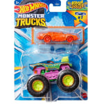 Hot Wheels Monster Trucks Rodger Dodger 1:64 + Bonus Crushed Die Cast Car NEW