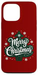 Coque pour iPhone 13 Pro Max Arbre vert festif joyeux Noël vacances d'hiver joie