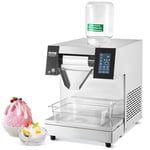 VEVOR Machine à Glace Râpée de Neige Commerciale, Machine à Râper la Glace 260 kg/24H, en Inox, Système de Refroidissement par Air, Dissipation Thermique Rapide, pour Dessert Boulangerie Café