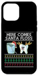 Coque pour iPhone 12 Pro Max Here Comes Santa Floss Dental Surgeon Christmas Dentist