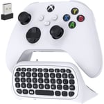 Clavier de Contrôleur sans fil Compatible avec Xbox Series X/S,2.4Ghz Mini Clavier de manette avec Prise Audio et Prise Casque