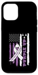 Coque pour iPhone 12/12 Pro Purple Up For Military Kids Drapeau américain USA