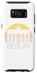 Coque pour Galaxy S8 Berlin Skyline Allemagne Retro Vintage Sunset I Love Berlin