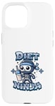 Coque pour iPhone 15 Cute Diet Ninja Shake Protéiné Squelette Ninja