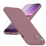 abitku Compatible with iPhone 14 Case 2022, with Camera Protection Liquid Silicone Soft Gel Rubbe Case Cover, with Microfiber Lining Full Body Protective 6.1 inch, Lilac Purple