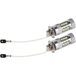 Eosnow - 2 pièces H1 H3 12V-24V 10W voiture haute puissance led lumineuse antibrouillard ampoules diurnes