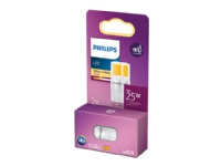 Philips - LED-glödlampa - form: kapsyl - klar finish - G9 - 2 W (motsvarande 25 W) - klass E - varmt vitt ljus - 2700 K (paket om 2)