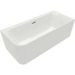 VILLEROY & BOCH LOOP & FRIENDS OVAL DUO BACK-TO-WALL BADEKAR 180X80 HØYRE HVIT ALPIN