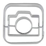 Staedter App Camera gaufrage Cookie Cutter, Argent, 6.5 cm