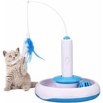 Osqi - Jouet interactif pour Chat Jouet intérieur avec Plume rotative électrique à 360 ° Jouets et Sonnerie Bell Ball Intelligence Jouet Stylo de Jeu