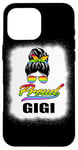 Coque pour iPhone 16 Pro Max Fier Gigi Grandma Messy Bun LGBT Arc-en-ciel LGBTQ Pride