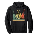 Rock The Test Exam Day Testing Day Test Day Guitar Vintage Pullover Hoodie