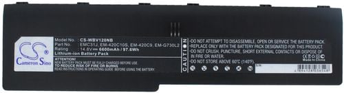 Kompatibelt med Gq RX-7330, 14.8V, 6600 mAh