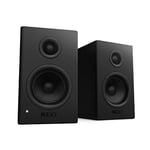 NZXT Relay PC Gaming Desktop Speakers - AP-SPKB2-UK - Bookshelf-Style Design - 80 Watts - High Dynamic Range - Silk Dome Tweeters - Glass Fiber Woofers MDF Construction - Black