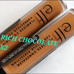 E.L.F ELF FLAWLESS CONCEALER - CONCEAL BRIGHTEN, BUILDABLE RICH CHOCOLATE X2